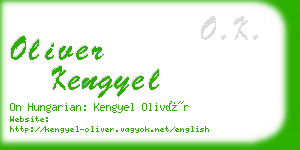 oliver kengyel business card